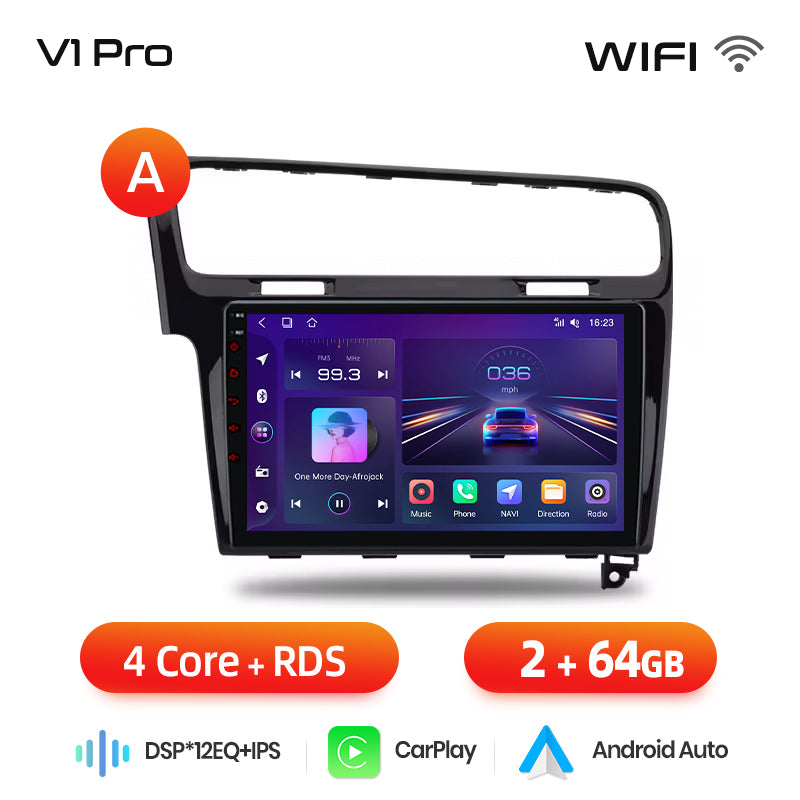 Junsun AI voice 4G LTE wireless CarPlay Android Auto Radio For VW Golf 7 2013-2017 Car Intelligent Systems Multimedia player Stereo RDS BT 2 din autoradio GPS Navi screen