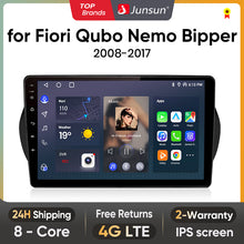Junsun AI voice 4G LTE wireless CarPlay Android Auto Radio For Fiat Fioririno Qubo For Citroen Nemo For Peugeot Bipper 2008-2017 Car Intelligent Systems Multimedia player Stereo RDS BT 2 din autoradio GPS Navi screen