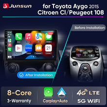 Junsun Wireless CarPlay Car Radio For Toyota Aygo 2015 Citroen C1 Peugeot 108 Android Multimedia
