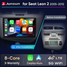 Junsun Wireless CarPlay Car Radio For Seat Leon MK2 2005 2006 2007 2008 2009 - 2012 Android Multimedia