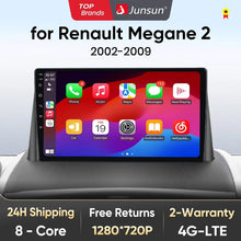 Junsun AI voice 4G LTE wireless CarPlay Android Auto Radio For Renault Megane 2 2002-2009 Car Intelligent Systems Multimedia player Stereo RDS BT 2 din autoradio GPS Navi screen