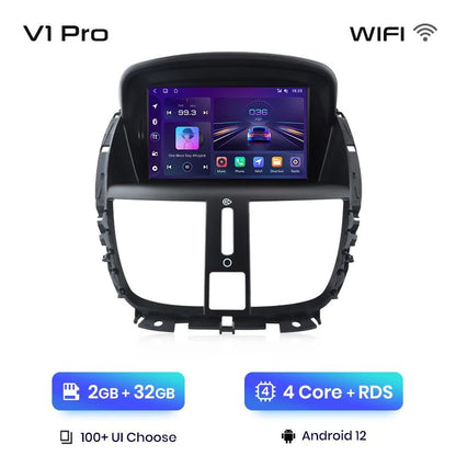 Radio Junsun AI Voice 2 DIN Android para Peugeot 207 207CC 2006-2015 con Carplay 4G, GPS, multimedia, 2 DIN