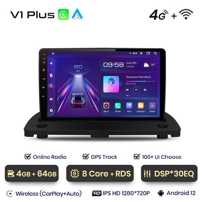 Radio Junsun AI Voice 2 DIN Android para Volvo XC90 2004-2014 con Carplay 4G, GPS, multimedia, 2 DIN
