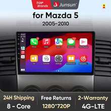 Cargar imagen en el visor de la galería, Junsun AI voice 4G LTE wireless CarPlay Android Auto Radio For Mazda 5 2005 2006 2007 2008 2009 2010 Car Intelligent Systems Multimedia player Stereo RDS BT 2 din autoradio GPS Navi screen
