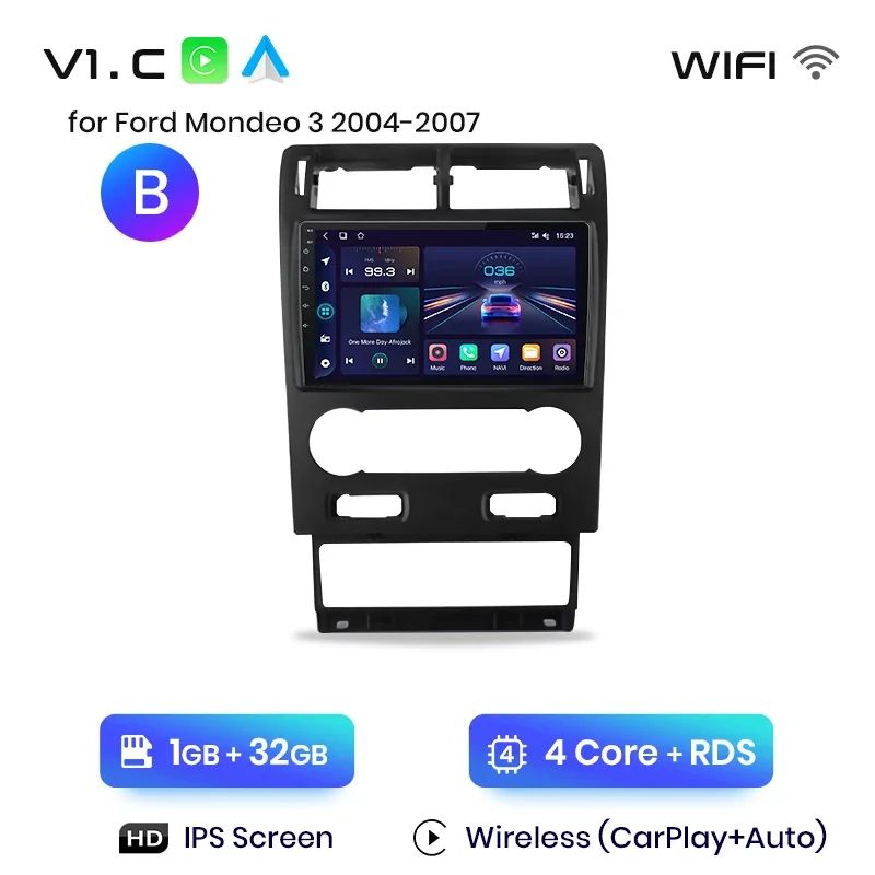 Junsun AI voice 4G LTE wireless CarPlay Android Auto Radio For Ford Mondeo 3 2000 -2007 Car Intelligent Systems Multimedia player Stereo RDS BT 2 din autoradio GPS Navi screen