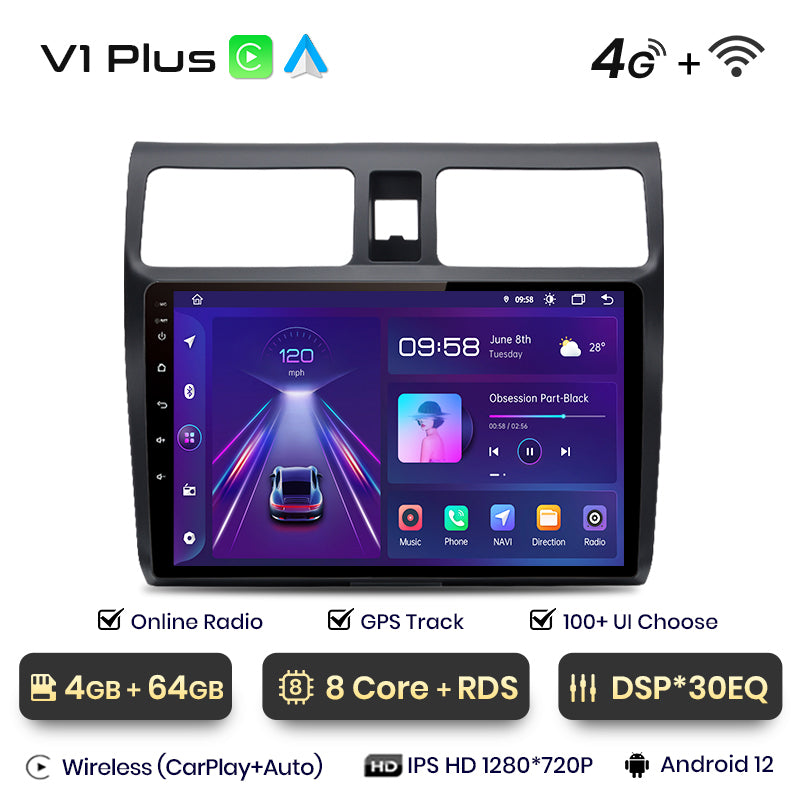 Junsun AI Voice 2 din Android Auto Radio For Suzuki Swift 2003 2004 2005 2006 2007 2008 - 2010Carplay 4G Car Multimedia GPS 2din autoradio