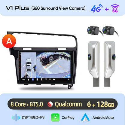 Junsun AI voice 4G LTE wireless CarPlay Android Auto Radio For VW Golf 7 2013-2017 Car Intelligent Systems Multimedia player Stereo RDS BT 2 din autoradio GPS Navi screen