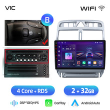 Cargar imagen en el visor de la galería, Junsun AI voice 4G LTE wireless CarPlay Android Auto Radio For Peugeot 307 307CC 307SW 2002 - 2013 Car Intelligent Systems Multimedia player Stereo RDS BT 2 din autoradio GPS Navi screen
