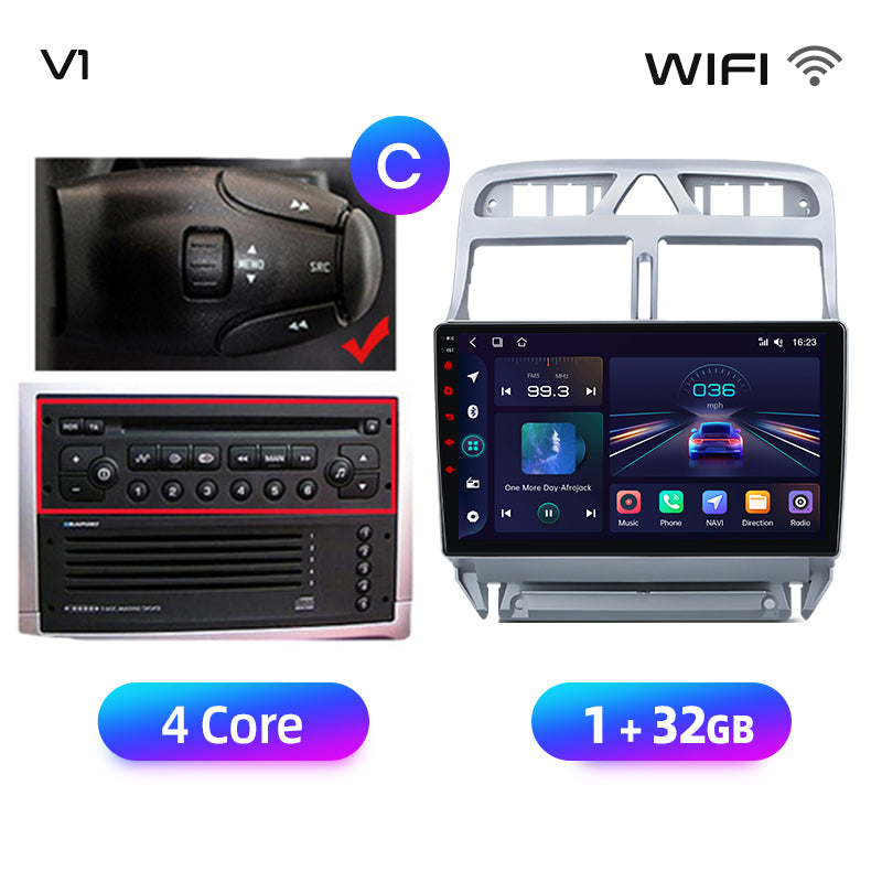 Junsun AI voice 4G LTE wireless CarPlay Android Auto Radio For Peugeot 307 307CC 307SW 2002 - 2013 Car Intelligent Systems Multimedia player Stereo RDS BT 2 din autoradio GPS Navi screen