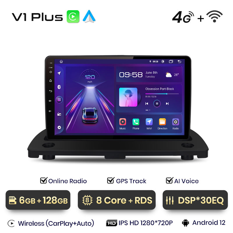 Radio Junsun AI Voice 2 DIN Android para Volvo XC90 2004-2014 con Carplay 4G, GPS, multimedia, 2 DIN
