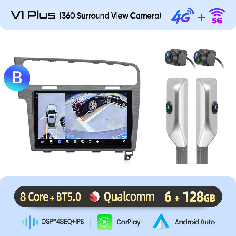 Junsun AI voice 4G LTE wireless CarPlay Android Auto Radio For VW Golf 7 2013-2017 Car Intelligent Systems Multimedia player Stereo RDS BT 2 din autoradio GPS Navi screen