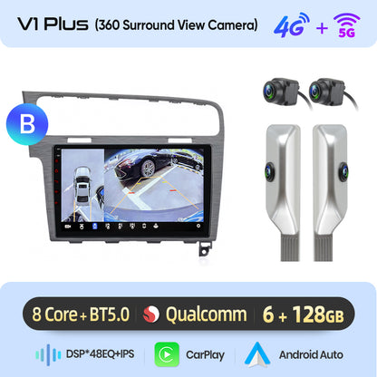 Junsun AI voice 4G LTE wireless CarPlay Android Auto Radio For VW Golf 7 2013-2017 Car Intelligent Systems Multimedia player Stereo RDS BT 2 din autoradio GPS Navi screen