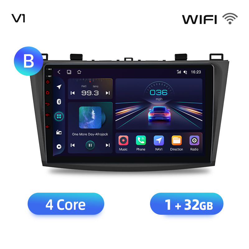 Junsun AI voice 4G LTE wireless CarPlay Android Auto Radio For Mazda 3 bk 2004 2005-2009 Car Intelligent Systems Multimedia player Stereo RDS BT 2 din autoradio GPS Navi screen