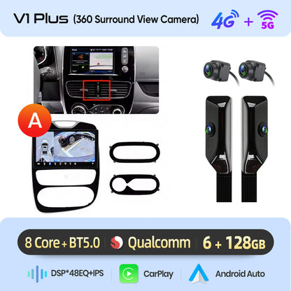 Radio Junsun AI Voice 2 DIN Android para Renault Clio 4 ZOE 2012-2019 con Carplay 4G, GPS, multimedia, 2 DIN 