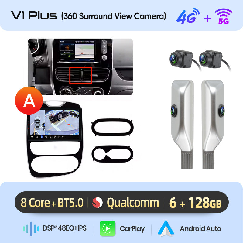 Radio Junsun AI Voice 2 DIN Android para Renault Clio 4 ZOE 2012-2019 con Carplay 4G, GPS, multimedia, 2 DIN 