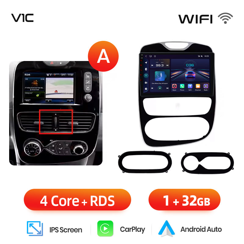 Radio Junsun AI Voice 2 DIN Android para Renault Clio 4 ZOE 2012-2019 con Carplay 4G, GPS, multimedia, 2 DIN 