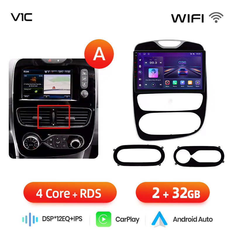 Radio Junsun AI Voice 2 DIN Android para Renault Clio 4 ZOE 2012-2019 con Carplay 4G, GPS, multimedia, 2 DIN 