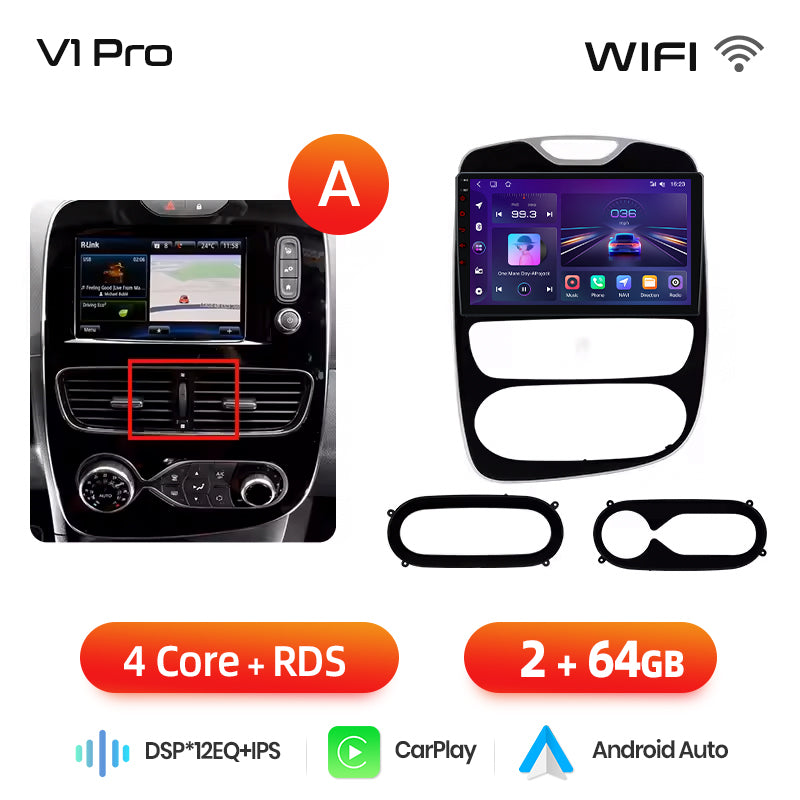 Radio Junsun AI Voice 2 DIN Android para Renault Clio 4 ZOE 2012-2019 con Carplay 4G, GPS, multimedia, 2 DIN 