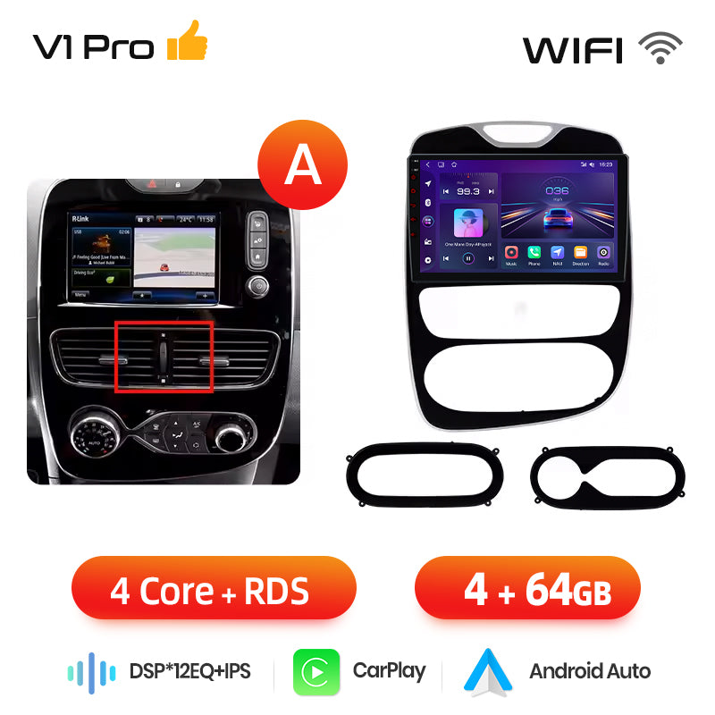 Radio Junsun AI Voice 2 DIN Android para Renault Clio 4 ZOE 2012-2019 con Carplay 4G, GPS, multimedia, 2 DIN 