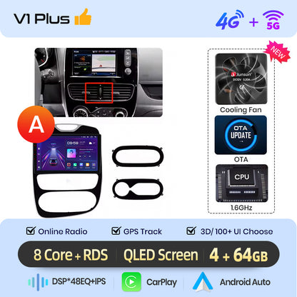 Radio Junsun AI Voice 2 DIN Android para Renault Clio 4 ZOE 2012-2019 con Carplay 4G, GPS, multimedia, 2 DIN 