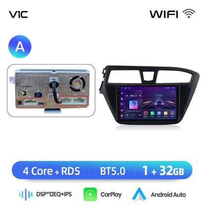 Junsun AI 4G LTE Wireless CarPlay Android Auto Car Radio For Hyundai I20 2014-2019 GPS Navi RDS FM