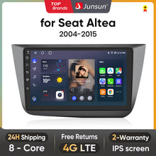 Load image into Gallery viewer, Junsun V1 AI Voice Wireless CarPlay Android Auto Radio For Seat Altea 2004-2015 Toledo 3 4G Car Multimedia GPS 2din autoradio
