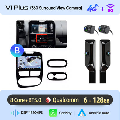 Radio Junsun AI Voice 2 DIN Android para Renault Clio 4 ZOE 2012-2019 con Carplay 4G, GPS, multimedia, 2 DIN 