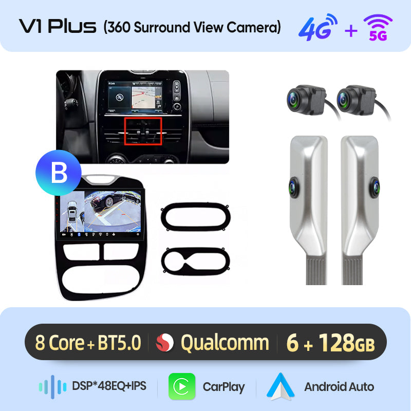 Radio Junsun AI Voice 2 DIN Android para Renault Clio 4 ZOE 2012-2019 con Carplay 4G, GPS, multimedia, 2 DIN 