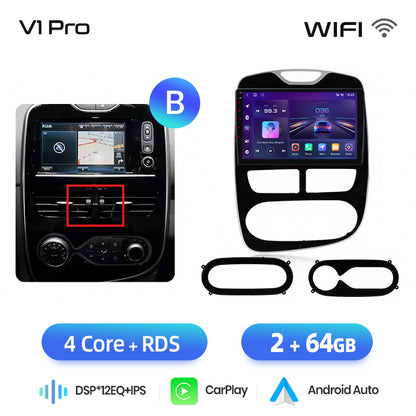 Radio Junsun AI Voice 2 DIN Android para Renault Clio 4 ZOE 2012-2019 con Carplay 4G, GPS, multimedia, 2 DIN 