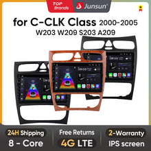 Radio Junsun AI Voice 2 DIN Android para Mercedes Benz Clase C CLK W203 W209 S203 A209 2000-2005 con Carplay 4G, GPS, multimedia, 2 DIN