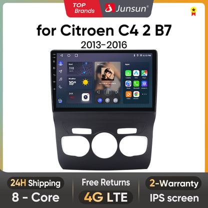 Junsun AI Voice 2 din Android Auto Radio For Citroen C4 2 B7 2013 - 2016 Carplay 4G Car Multimedia GPS 2din autoradio