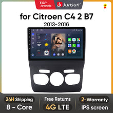 Load image into Gallery viewer, Junsun AI Voice 2 din Android Auto Radio For Citroen C4 2 B7 2013 - 2016 Carplay 4G Car Multimedia GPS 2din autoradio
