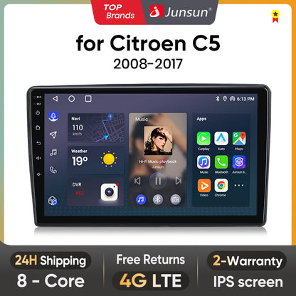 Junsun AI Voice 2 din Android Auto Radio For Citroen C5 2008 - 2017 Carplay 4G Car Multimedia GPS 2din autoradio