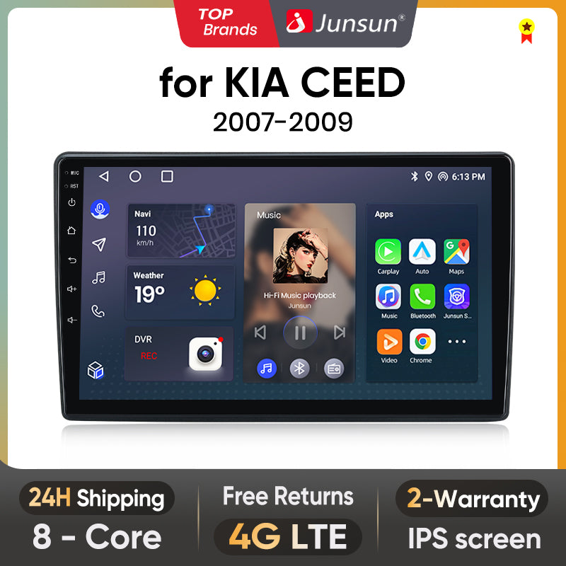 Junsun AI Stimme 2 din Android Auto Radio Für KIA CEED 2007 2008 2009 Carplay 4G Auto Multimedia GPS 2din autoradio