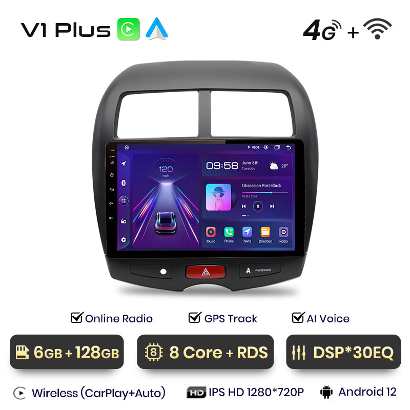 Junsun AI Stimme 2 din Android Auto Radio Für Mitsubishi ASX 1 2010 - 2016Carplay 4G Auto Multimedia GPS 2din autoradio