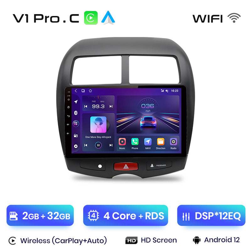 Junsun AI Stimme 2 din Android Auto Radio Für Mitsubishi ASX 1 2010 - 2016Carplay 4G Auto Multimedia GPS 2din autoradio