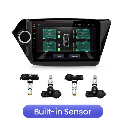 Sistema de alarma de monitoreo de presión de neumáticos USB Junsun TPMS con 4 sensores internos para navegación con reproductor de DVD y Android Junsun 