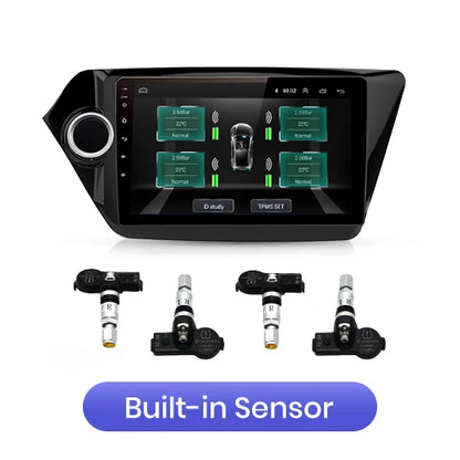 Sistema de alarma de monitoreo de presión de neumáticos USB Junsun TPMS con 4 sensores internos para navegación con reproductor de DVD y Android Junsun 