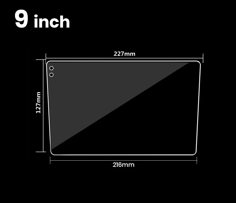 Junsun Car Radio Tempered Glass Film 9 and 10.1 inch Waterproof Scratch resistant Explosion proof screen protector