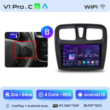 Load image into Gallery viewer, Junsun 11.5&quot; QLED 2K Car Radio Android 13 Wireless CarPlayAuto For Renault Logan Sandero2014-2019 Intelligent Systems Multimedia
