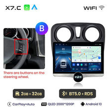 Load image into Gallery viewer, Junsun 11.5&quot; QLED 2K Car Radio Android 13 Wireless CarPlayAuto For Renault Logan Sandero2014-2019 Intelligent Systems Multimedia
