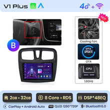 Load image into Gallery viewer, Junsun 11.5&quot; QLED 2K Car Radio Android 13 Wireless CarPlayAuto For Renault Logan Sandero2014-2019 Intelligent Systems Multimedia
