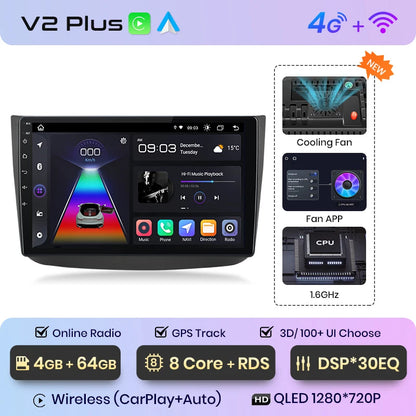 Radio Junsun Android Auto para Mercedes-Benz Vito 2 W639 Viano 2 (2003-2015), Carplay 4G, GPS, 2 DIN 