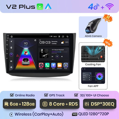 Radio Junsun Android Auto para Mercedes-Benz Vito 2 W639 Viano 2 (2003-2015), Carplay 4G, GPS, 2 DIN 