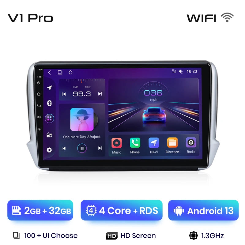 Radio Junsun para Peugeot 2008, 208, 2012-2018, inalámbrica, CarPlay, Android Auto, sistema inteligente, 2 DIN, DVD. 