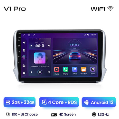 Radio Junsun para Peugeot 2008, 208, 2012-2018, inalámbrica, CarPlay, Android Auto, sistema inteligente, 2 DIN, DVD. 