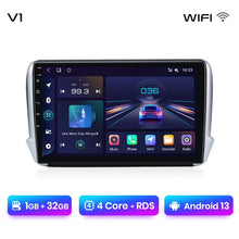 Load image into Gallery viewer, Junsun Car Radio For Peugeot 2008 208 2012 - 2018 wireless CarPlay Android Auto car intelligent systems No 2 din 2din DVD
