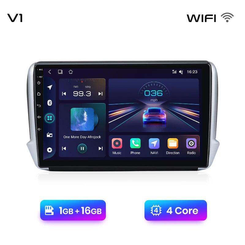 Radio Junsun para Peugeot 2008, 208, 2012-2018, inalámbrica, CarPlay, Android Auto, sistema inteligente, 2 DIN, DVD. 