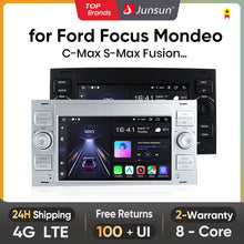 Radio Junsun CarPlay Android Auto para Ford Focus, Mondeo, Fiesta, Transit, Kuga, C-Max, S-Max, Galaxy, GPS, multimedia, 2 DIN 
