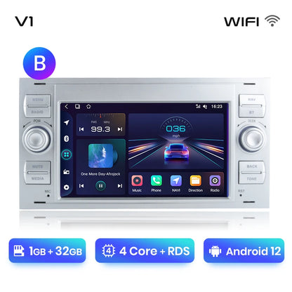 Junsun CarPlay Android Autoradio für Ford Focus Mondeo Fiesta Transit Kuga C-Max S-Max Galaxy GPS Auto Multimedia 2din Autoradio 